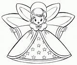 Coloring Pages Angel Printable Christmas Color Angels sketch template