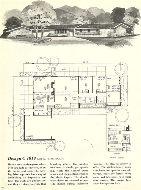 vintage house plans mid century homes  houses vintage house plans mid century modern
