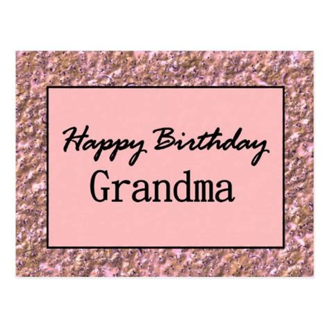 happy birthday grandma postcard