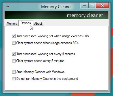 windows  ram memory cleaner