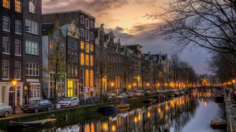 street canal  amsterdam wallpapers  images wallpapers pictures
