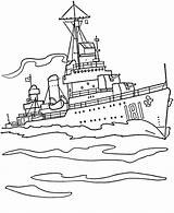 Coloring Armed Forces Navy Sheets Pages Military Destroyer Ship sketch template