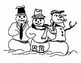 Kerst Kleurplaten Sneeuwpop Schneemann Zapada Omul Animaatjes Rudolph Kidsfree Oameni Malvorlagen1001 sketch template