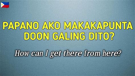 tagalog  everyday sentences part  youtube