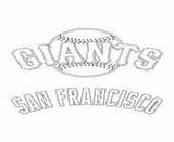 Giants Logo Coloring Pages Francisco Mlb San Baseball Sf Sport Template sketch template