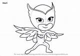 Pj Masks Owlette Draw Drawing Step Drawings Mask Drawingtutorials101 Easy Coloring Cartoon Pages Kids Tutorials Painting Tutorial Learn Sketches Disegnare sketch template