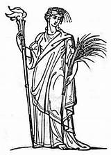Ceres Greco Gods Greek Goddesses Ancient sketch template