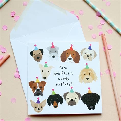 multi dog birthday cards  heather alstead design