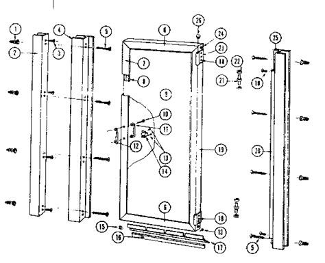 sears sears hinged shower door parts model  sears partsdirect