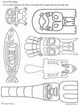 Pole Totem Template Northwest Coast Coloring Indians Pages Haida Bag sketch template