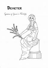 Demeter Mythology Hera Disegni Colorare Greca Mitologia Goddesses από αποθηκεύτηκε sketch template