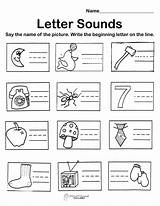 Sounds Letter Beginning Printables Prek Identify Preschoolers sketch template