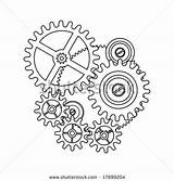 Gears Clock Clipart Outline Gear Drawing Steampunk Drawings Shape Tattoo Clockwork Clocks Stencil Coloring Pages Blueprint Choose Board Svg Tattoos sketch template