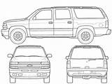 Suburban Chevy Chevrolet 2006 Clipart Sketch Coloring Pages Tahoe Cliparts Inside Bil Box Clip Door Library Af Tegning Template sketch template