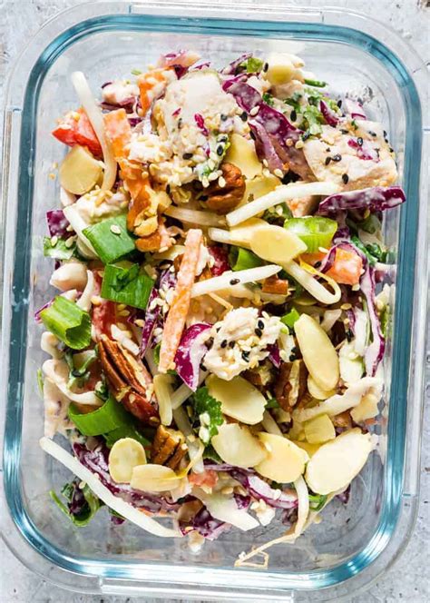 crunchy healthy turkey salad recipe {meal prep gluten free low carb