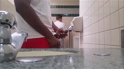black guy caught jacking in public restroom xvideos