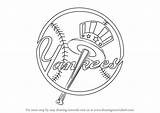 Yankees Logo York Draw Drawing Coloring Pages Step Mlb Template Tutorials Sports Sketch Drawingtutorials101 sketch template
