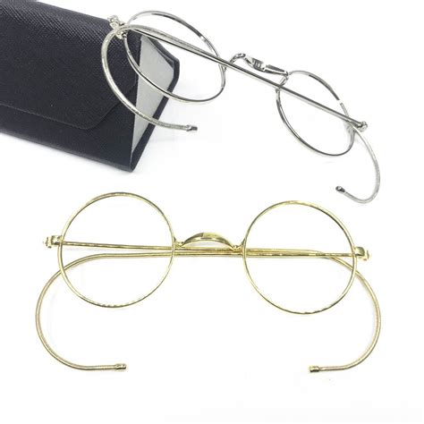 vintage round antique wire rim reading glasses full rim 50 75 1 125