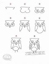 Owl Draw Doodle Step Drawing Easy Owls Drawings Kids Animals Steps Wings Obsession Series Bird Chicacircle Club Un Pages Tutorial sketch template