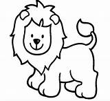 Lion Outline Template Outlines Drawing Cub Easy Animal Animals Templates Face Coloring Cartoon Cute Clipart Clip Clipartmag sketch template