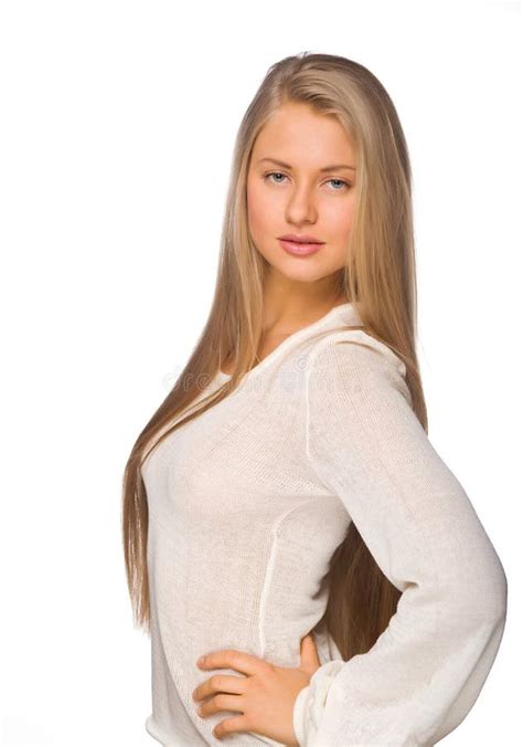 girl   white stock photo image  hair adult horizontal