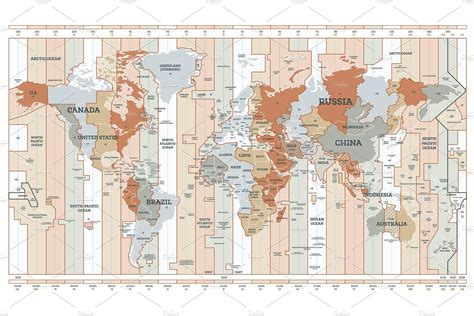 Time Zone Map Detailed World Map By Booblgum On