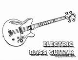 Guitar Coloring Electric Bass Pages Instruments Guitars Color Music Musical Print Books Printable Stenciling Getcolorings Gif Getdrawings Choose Board sketch template