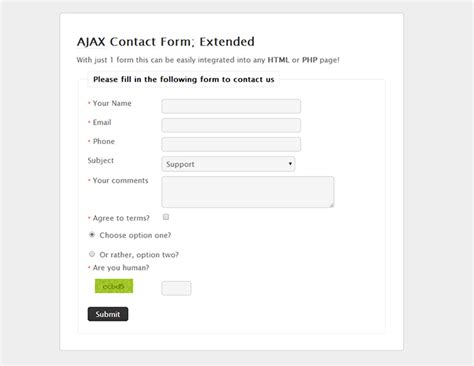 amazing html contact forms
