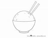 Rice Bowl Drawing Line Draw Step Animeoutline Add sketch template