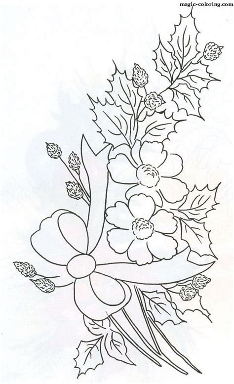 christmas flowers coloring pages christmas flowers coloring pages