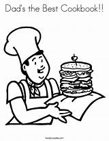Coloring Cookbook Dad Built California Usa Sandwich Cook sketch template