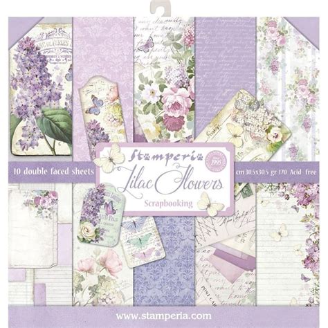 lilac flowers paper pad paper pads scrapbook paper paper flowers