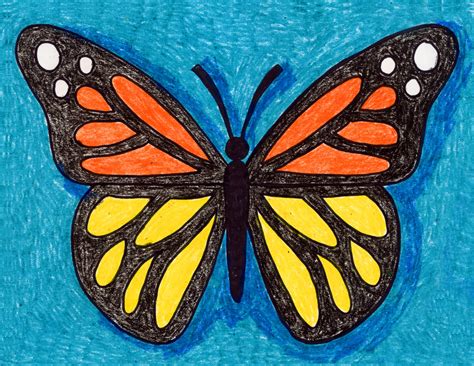 easy   draw butterfly tutorial video  coloring page