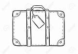 Koffers Koffer Suitcase Malvorlage Skizze Reise Suitcases Isolated Tasche sketch template
