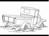 Color Boys Ford Pickup Truck Stamps Men Old Drawing Digi Soon Well Trucks Vintage sketch template