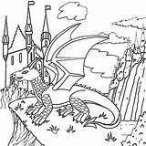 Coloring Dragon Pages Fire Popular sketch template