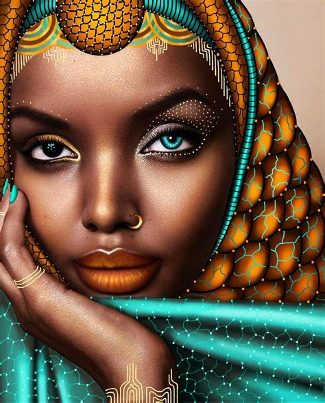 Pin By Chunhua Cai On 图案 African Girl Digital Drawing