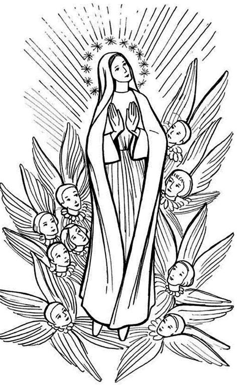 immaculate conception coloring page clip art library