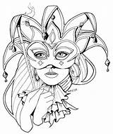 Masquerade Masker sketch template