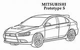 Coloring Pages Mitsubishi sketch template