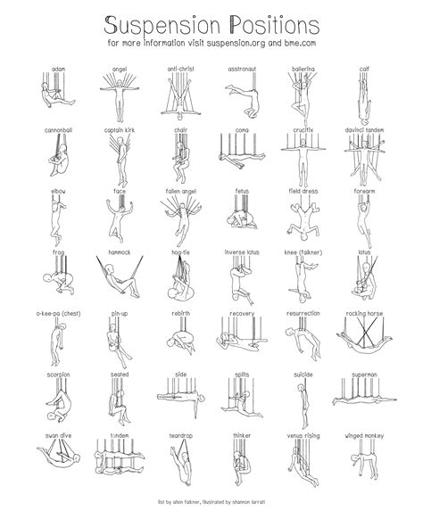 Suspension Positions Chart Bme Tattoo Piercing And