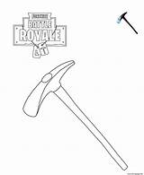 Fortnite Pickaxe Coloring Pages Drawing Default Printable Print Drawings Color Book Info Paintingvalley Pickax Choose Board sketch template