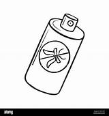 Repellent Spray Mosquito Insect Aerosol Tourists Alamy sketch template