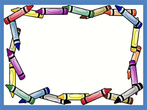 crayon border frame   backgrounds   powerpoint templates