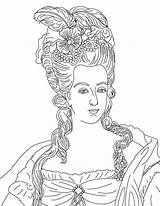 Marie Antoinette Coloring French Queen Reine Pages Coloringsky Color Getcolorings Printable sketch template