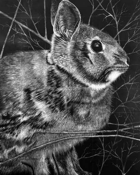 eastern cottontail rabbit drawing  dustin miller fine art america