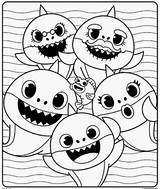 Baby Coloring Shark Pinkfong Printable Template sketch template