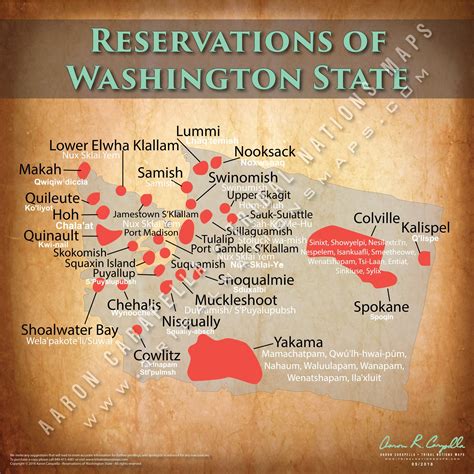 washington state indian reservation map poster native american map poster wall art native