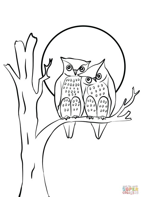 cute love owls coloring pages coloring pages