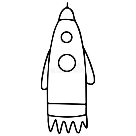 rocket ship doodle icon stock illustration illustration  send